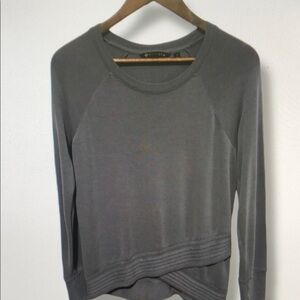 Gray Long Sleeve Top